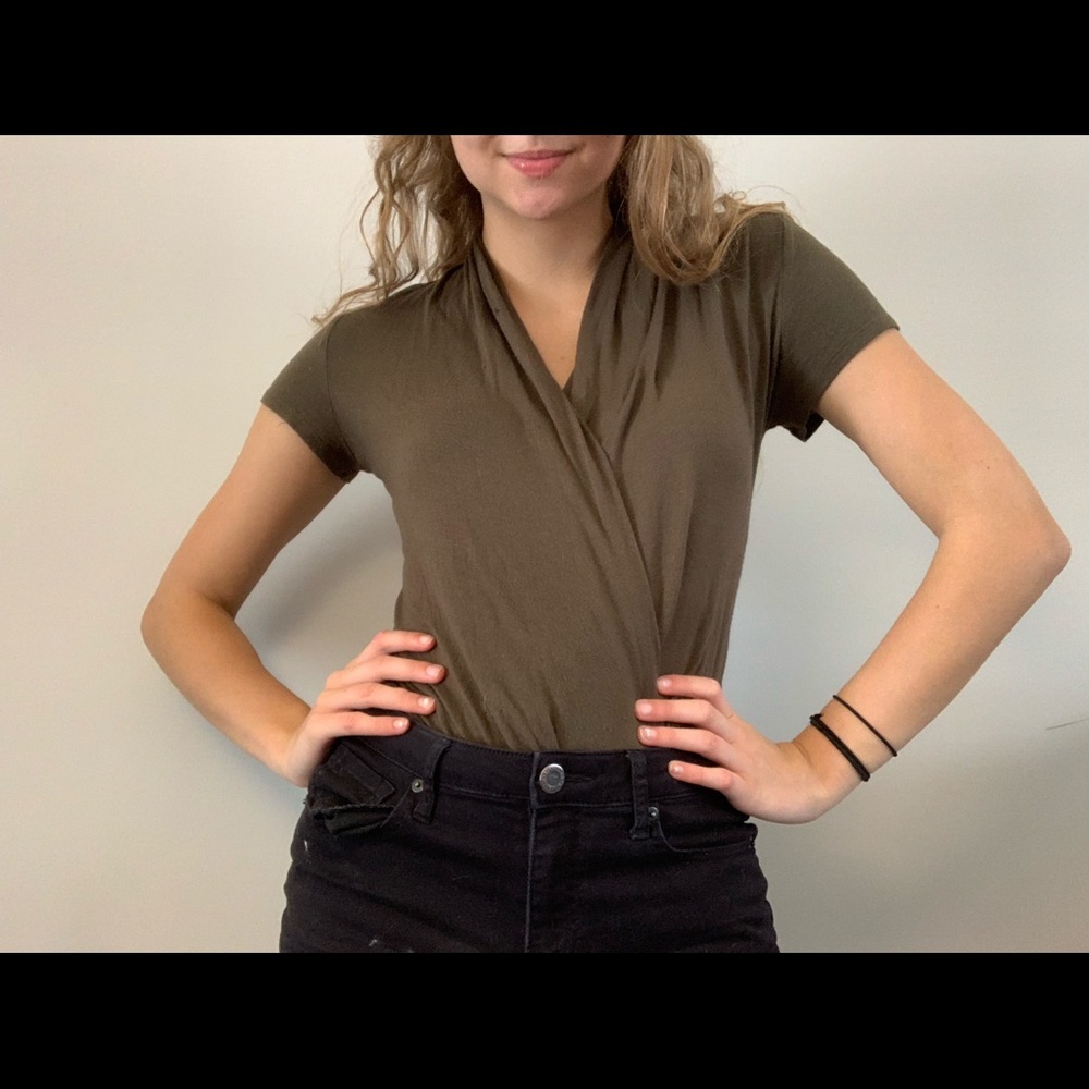Rolla Coster Drak Green Bodysuit with front cross